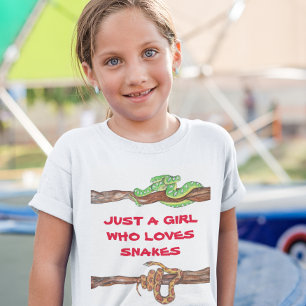 Just a Girl who loves Snakes Reptile Boa Python T-Shirt