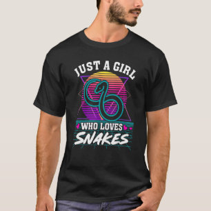 Just a Girl Who Loves Snakes Retro 80s Style Pytho T-Shirt