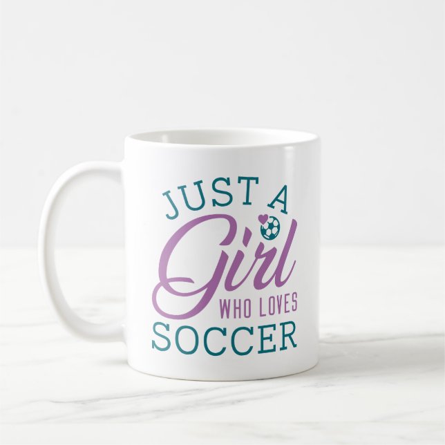 Just A Girl Who Loves Soccer Coffee Mug (Left)