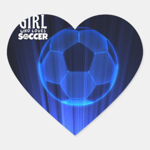 just a girl who loves soccer heart sticker