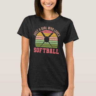 Just A Girl Who Loves Softball Teams Softball Inst T-Shirt