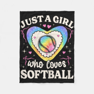 Just A Girl Who Loves Softll 60s 70s Hippie Girls Fleece Blanket