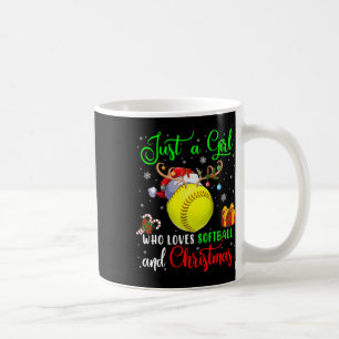 Just A Girl Who Loves Softll And Christmas Santa R Coffee Mug