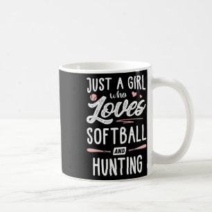 Just A Girl Who Loves Softll And Hunting Gift Wome Coffee Mug