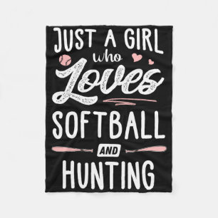 Just A Girl Who Loves Softll And Hunting Gift Wome Fleece Blanket