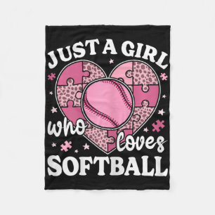 Just A Girl Who Loves Softll Cheetah Print Girls S Fleece Blanket
