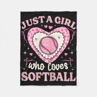 Just A Girl Who Loves Softll Cow Print Girls Kids  Fleece Blanket