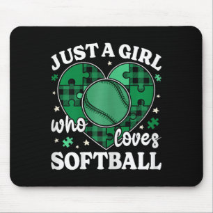 Just A Girl Who Loves Softll Girl Kids Cute Softll Mouse Mat