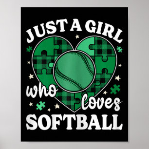 Just A Girl Who Loves Softll Girl Kids Cute Softll Poster