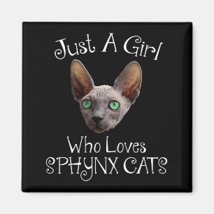 Just A Girl Who Loves Sphynx Cats Magnet