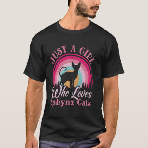 Just A Girl Who Loves Sphynx Cats Women Girls Sphy T-Shirt