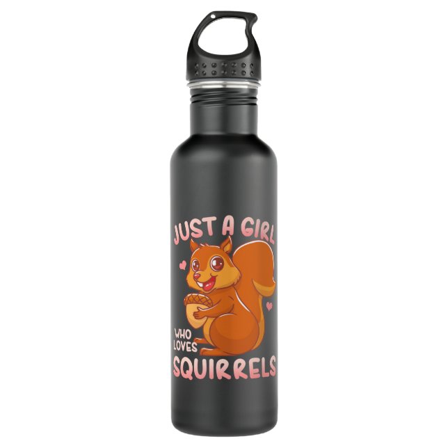 Just A Girl Who Loves Squirrels 710 Ml Water Bottle (Front)