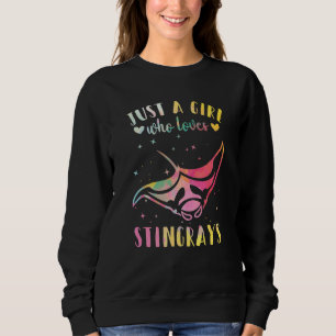 Just A Girl Who Loves Stingrays Watercolor Stingra Sweatshirt