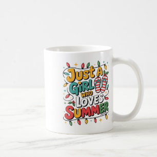 Just A Girl Who Loves Summer Vibes Summer Tops For Coffee Mug