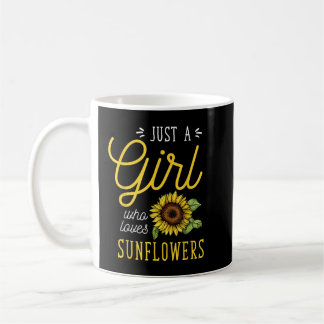 Just A Girl Who Loves Sunflowers Art Florist Gift  Coffee Mug