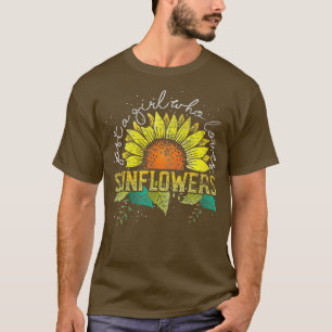 Just A Girl Who Loves Sunflowers Florist T-Shirt