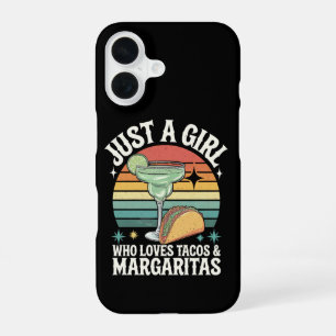 Just A Girl Who Loves Tacos And Margarita Mexican iPhone 16 Case