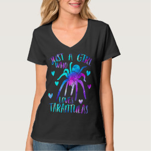 Just A Girl Who Loves Tarantulas Galaxy Spider Lov T-Shirt