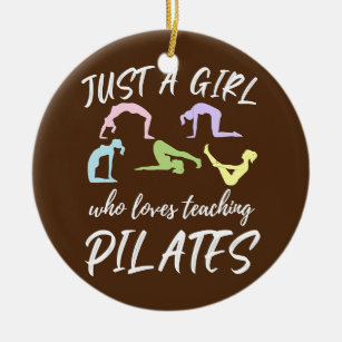 Just A Girl Who Loves Teaching Pilates Pilate Ceramic Tree Decoration