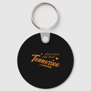 Just A Girl Who Loves Tennessee, Womens Cute Tn Or Key Ring