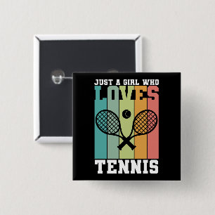 Just a girl who loves Tennis   Tennis Player Gifts 15 Cm Square Badge