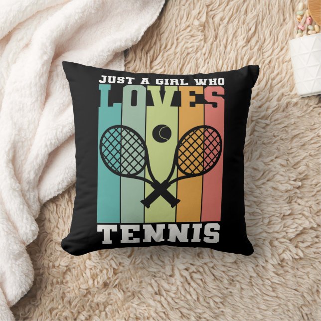 Just a girl who loves Tennis | Tennis Player Gifts Cushion (Blanket)
