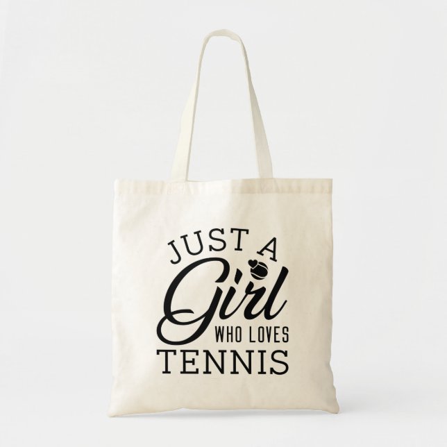 Just A Girl Who Loves Tennis Tote Bag (Front)