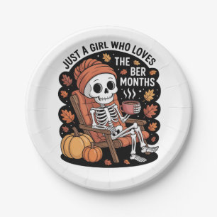 Just a Girl Who Loves the Ber Months Christmas Paper Plate