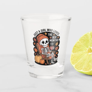 Just a Girl Who Loves the Ber Months Christmas  Shot Glass