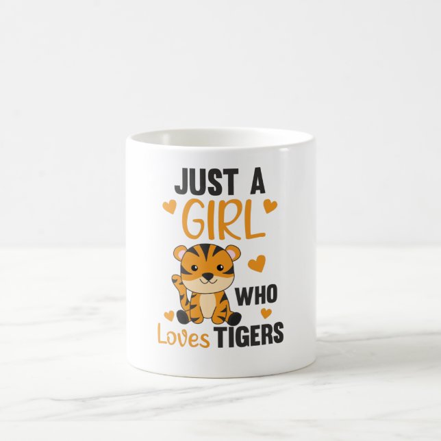 Just A Girl Who Loves Tigers Sweet Animals Tiger Coffee Mug (Center)