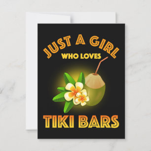 Just A Girl Who Loves Tiki Bars Postcard