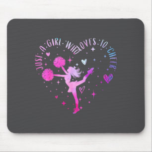 Just A Girl Who Loves To Cheer Cheerleader For Wom Mouse Mat