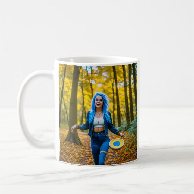 Just a Girl who Loves to Disc Golf Coffee Mug (Left)