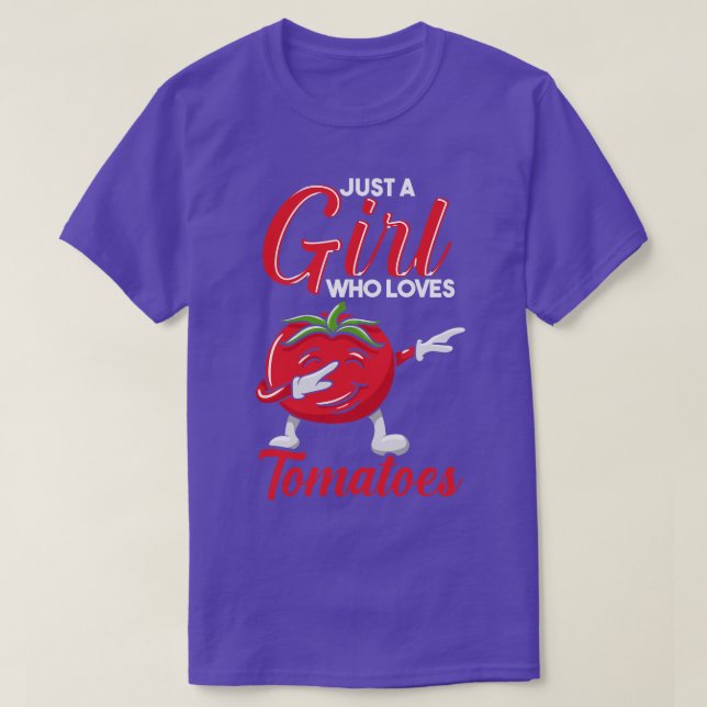 Just A Girl Who Loves Tomatoes T-Shirt (Design Front)