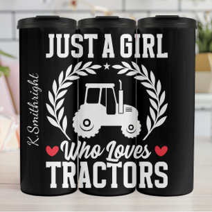 Just a Girl Who Loves Tractors Thermal Tumbler