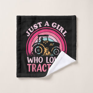Just A Girl Who Loves Tractors Wash Cloth