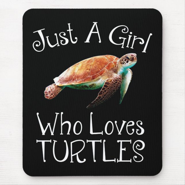 Just A Girl Who Loves Turtles Mouse Mat (Front)