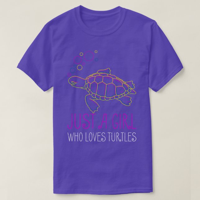 Just A Girl Who Loves Turtles T-Shirt (Design Front)