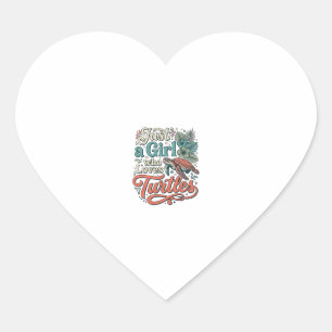 Just a Girl Who Loves Turtles Vintage Shirt Design Heart Sticker