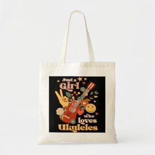 Just A Girl Who Loves Ukulele Groovy Uke Player Mu Tote Bag
