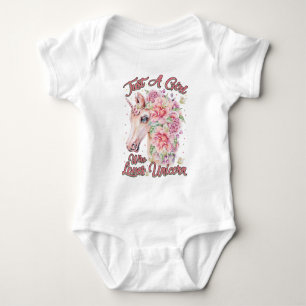 Just A Girl Who Loves Unicorn Baby Bodysuit