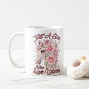 Just A Girl Who Loves Unicorn Coffee Mug
