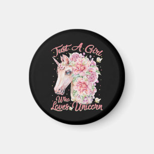 Just A Girl Who Loves Unicorn Magnet