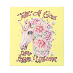 Just A Girl Who Loves Unicorn Notepad