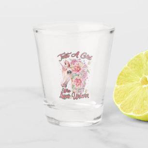 Just A Girl Who Loves Unicorn Shot Glass