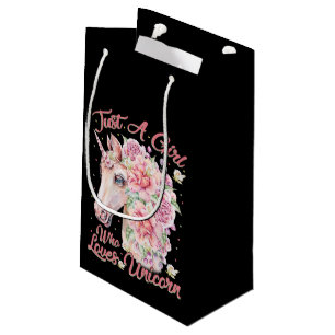 Just A Girl Who Loves Unicorn Small Gift Bag