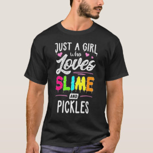 Just A Girl Who Loves Unicorns & Slime Funny T-Shirt