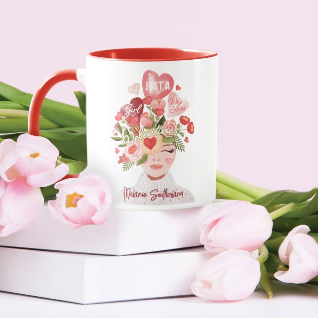 Just A Girl Who Loves Valentine's Day Mug (Creator Uploaded)