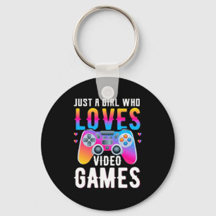 Just A Girl Who Loves Video Games Key Ring