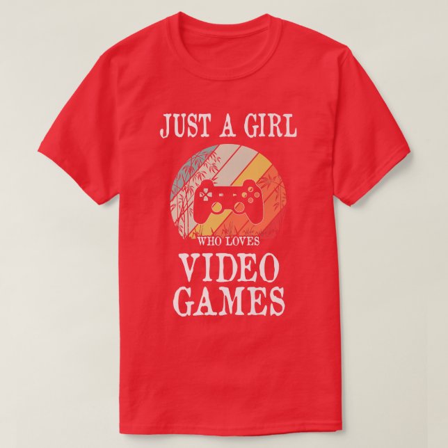 Just A Girl Who Loves Video Games Premium T-Shirt (Design Front)
